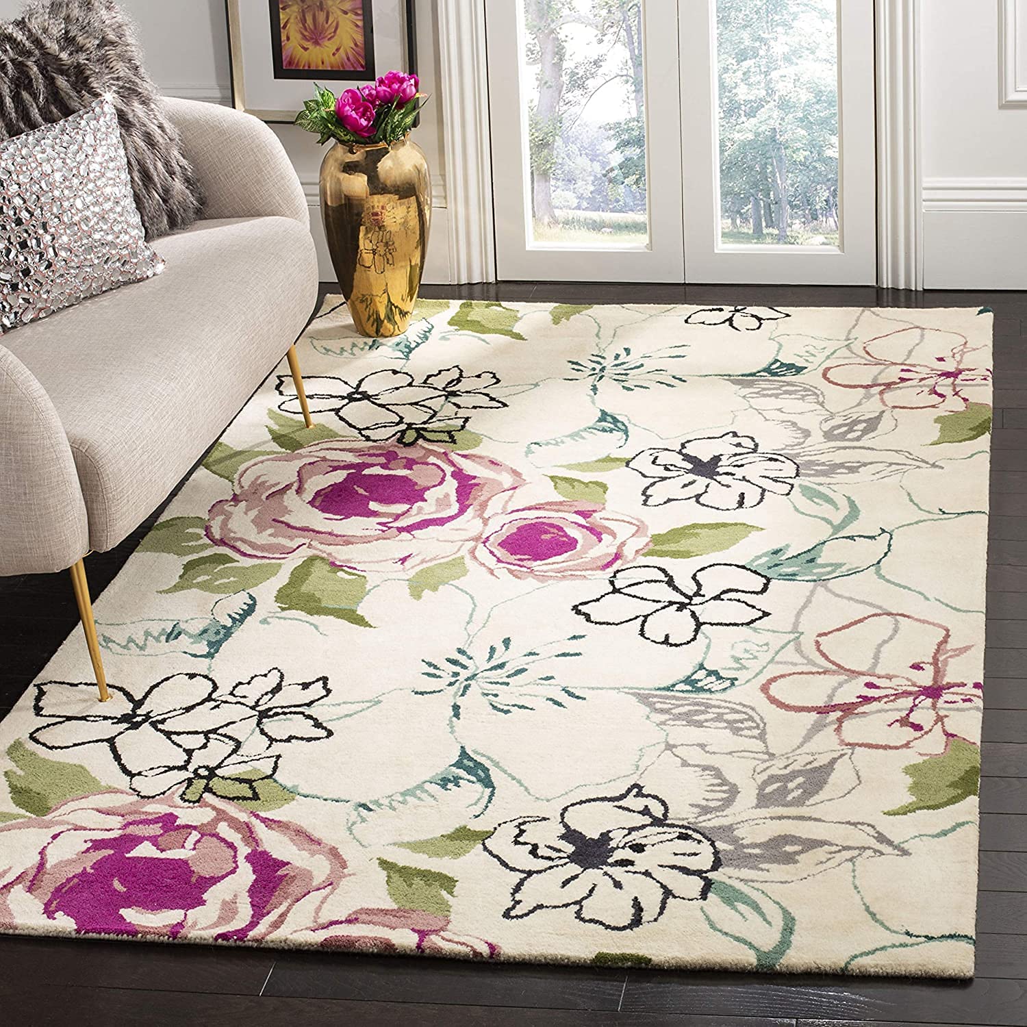 Carpets trends handmade purple floral carpets