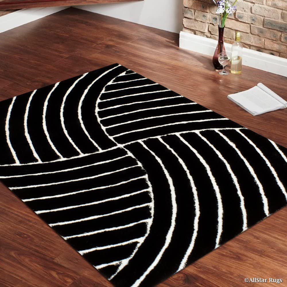 carpet trends shaggy black & white carpet